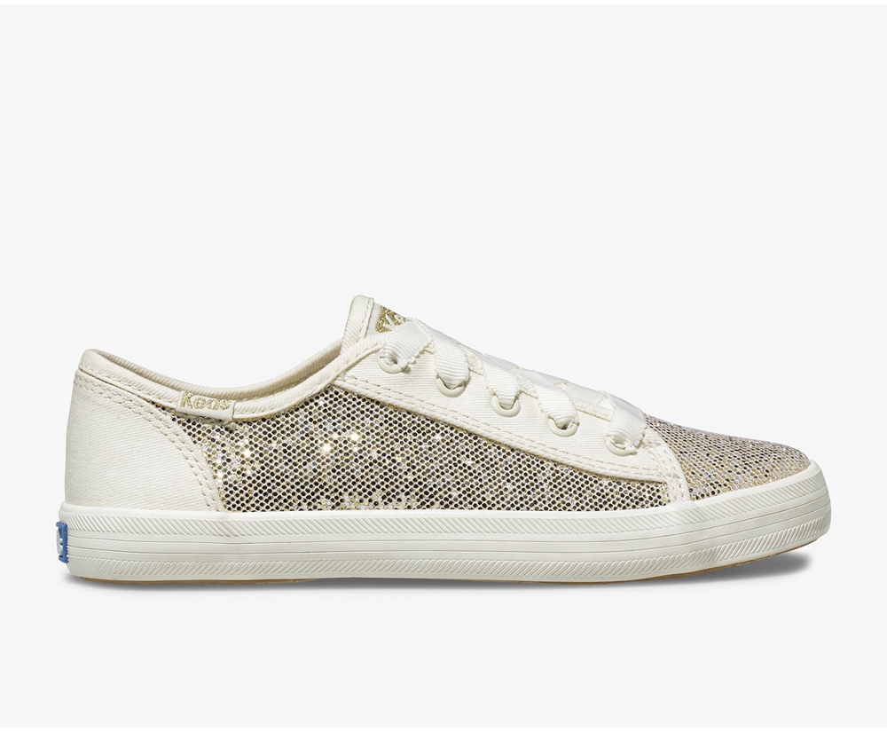 Tenis Keds Niña Blancos - Kickstart Metallic Sparkle - 4732-FOZUW